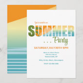 Sommerparty Einladung (Vorne/Hinten)