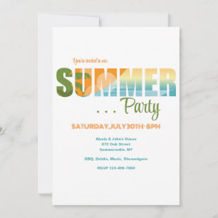 Sommerparty Einladung