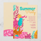 Sommerparty Einladung (Vorne/Hinten)