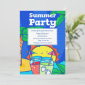 Sommerparty Einladung (Stehend Vorderseite)