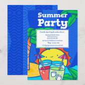 Sommerparty Einladung (Vorne/Hinten)