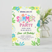 Sommerparty Einladung (Stehend Vorderseite)