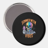 Sommerparty-Kostüm Lustiges Summerween Magnet (Vorderseite/Rückseite)