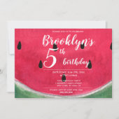 Sommerparty mit Watermelon Einladung (Vorderseite)