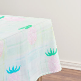 Sommerparty-Rosa-Ananas-Aquamarinfarbene Tischdeck Tischdecke