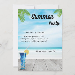 Sommerparty Strand Einladung