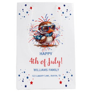 Sommerparty Weißkopfseeadler Patriotisch USA 4. Ju Mittlere Geschenktüte
