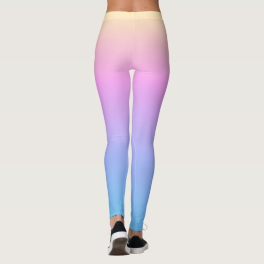 Sommerpastelfarbe perfekt glänzen leggings (Rückseite)