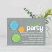 Sommerpatio-Party Einladungen (Stehend Vorderseite)
