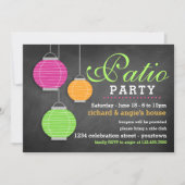 Sommerpatio-Party Einladungen (Vorderseite)