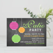 Sommerpatio-Party Einladungen (Stehend Vorderseite)