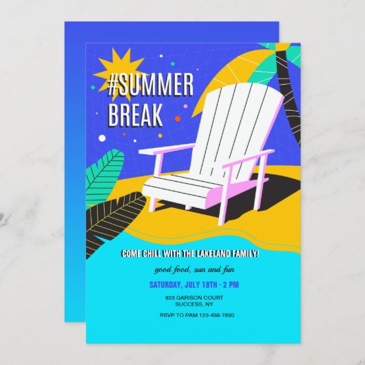 Sommerpause Einladung (Vorne/Hinten)