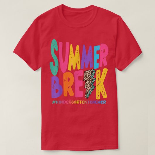 Sommerpause - Kindergarten Lehrer - SUB Leopard T-Shirt (Design vorne)