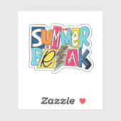 Sommerpause Letzter Schullehrer Aufkleber (Blatt)