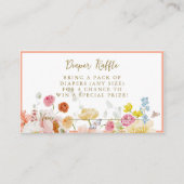 Sommerpfirsichblütendusche Windelwanne Begleitkarte (Vorderseite)