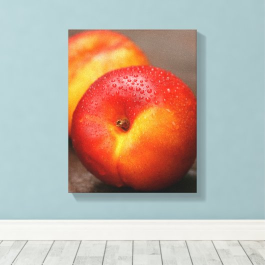 Sommerpfirsiche Leinwanddruck (Insitu (Holzboden))