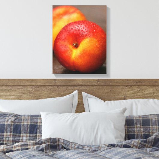 Sommerpfirsiche Leinwanddruck (Insitu (Schlafzimmer))