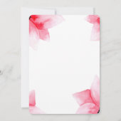 Sommerpfirsichkorallenhochzeit Einladung (Rückseite)