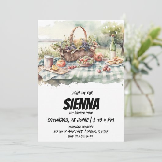 Sommerpikantenblick Einladung (Stehend Vorderseite)