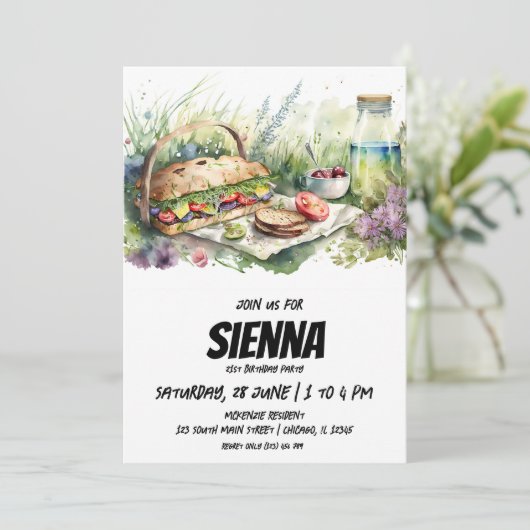 Sommerpikantensicht Einladung (Stehend Vorderseite)