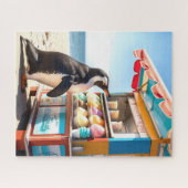 Sommerpinguin bei Eisdiele Puzzle (Horizontal)