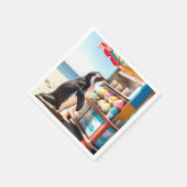 Sommerpinguin bei Eisdiele Serviette (Ecke)