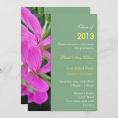 Sommerpink Garden Blume Abschlussfeier Einladung (Vorne/Hinten)