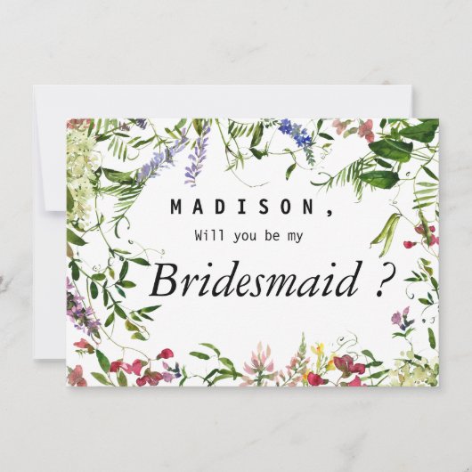 Sommerpink-grüne Lavendel-Minze Blumenmädchen Einladung (Vorderseite)