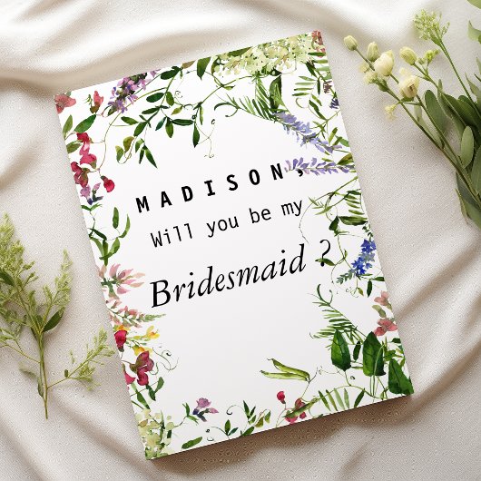 Sommerpink-grüne Lavendel-Minze Blumenmädchen Einladung