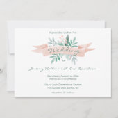 Sommerpink-Hochzeitseinladung Einladung (Vorderseite)