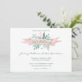 Sommerpink-Hochzeitseinladung Einladung (Stehend Vorderseite)