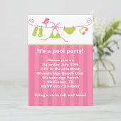 Sommerpink und grüner Anzug Einladung (Stehend Vorderseite)