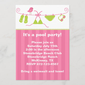 Sommerpink und grüner Anzug Einladung