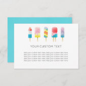 Sommerpökeleis Geburtstagsparty Begleitkarte (Vorne/Hinten)