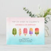 Sommerpökeleis Geburtstagsparty Einladung (Stehend Vorderseite)