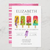 Sommerpökeleis Geburtstagsparty Einladung (Vorne/Hinten)