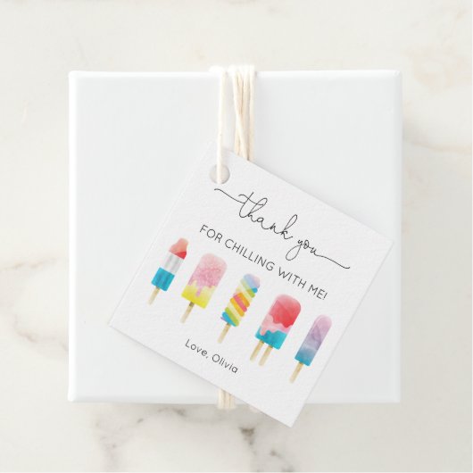 Sommerpökeleis Geburtstagsparty Geschenkanhänger (Beispiel)