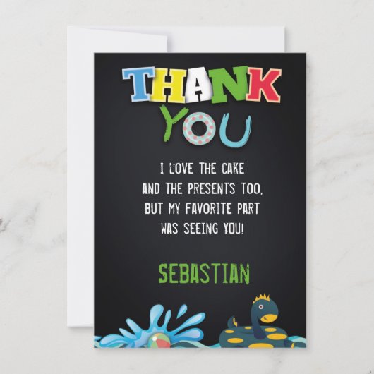 SOMMERPOOL DANKE, DASS IHNEN DIE KARTE FÜR JUGEND  (Vorderseite)