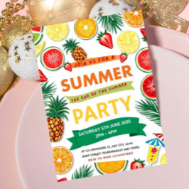 Sommerpool Ende der Party Einladung Sommerpool Par
