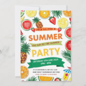 Sommerpool Ende der Party Einladung Sommerpool Par (Vorderseite)