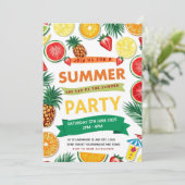 Sommerpool Ende der Party Einladung Sommerpool Par (Stehend Vorderseite)