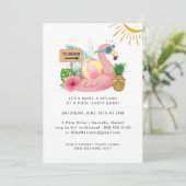 Sommerpool-Party Einladung (Stehend Vorderseite)