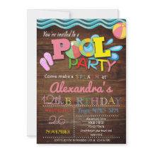 SOMMERPOOL-PARTY EINLADUNG