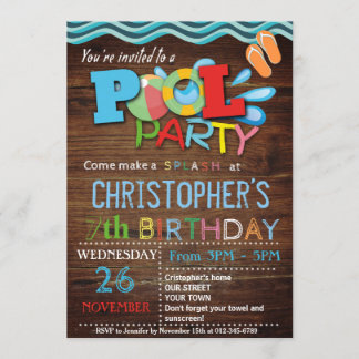 SOMMERPOOL-PARTY EINLADUNG