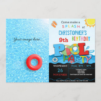 SOMMERPOOL-PARTY EINLADUNG | POOL BIRTHDAY PARTY