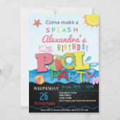 SOMMERPOOL-PARTY EINLADUNG | POOL BIRTHDAY PARTY (Vorderseite)