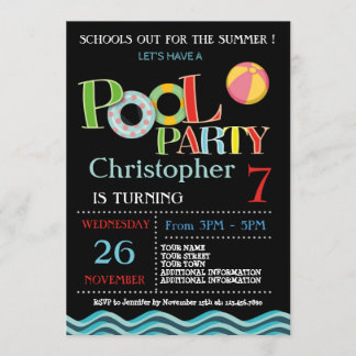 SOMMERPOOL-PARTY EINLADUNG | POOL BIRTHDAY PARTY