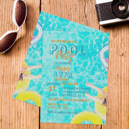 Sommerpool Party Geburtstagsfeier Einladung