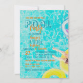 Sommerpool Party Geburtstagsfeier Einladung (Vorderseite)