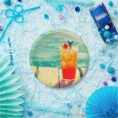 Sommerpool Party Spaß beim Sonnencocktail Pappteller (Party)